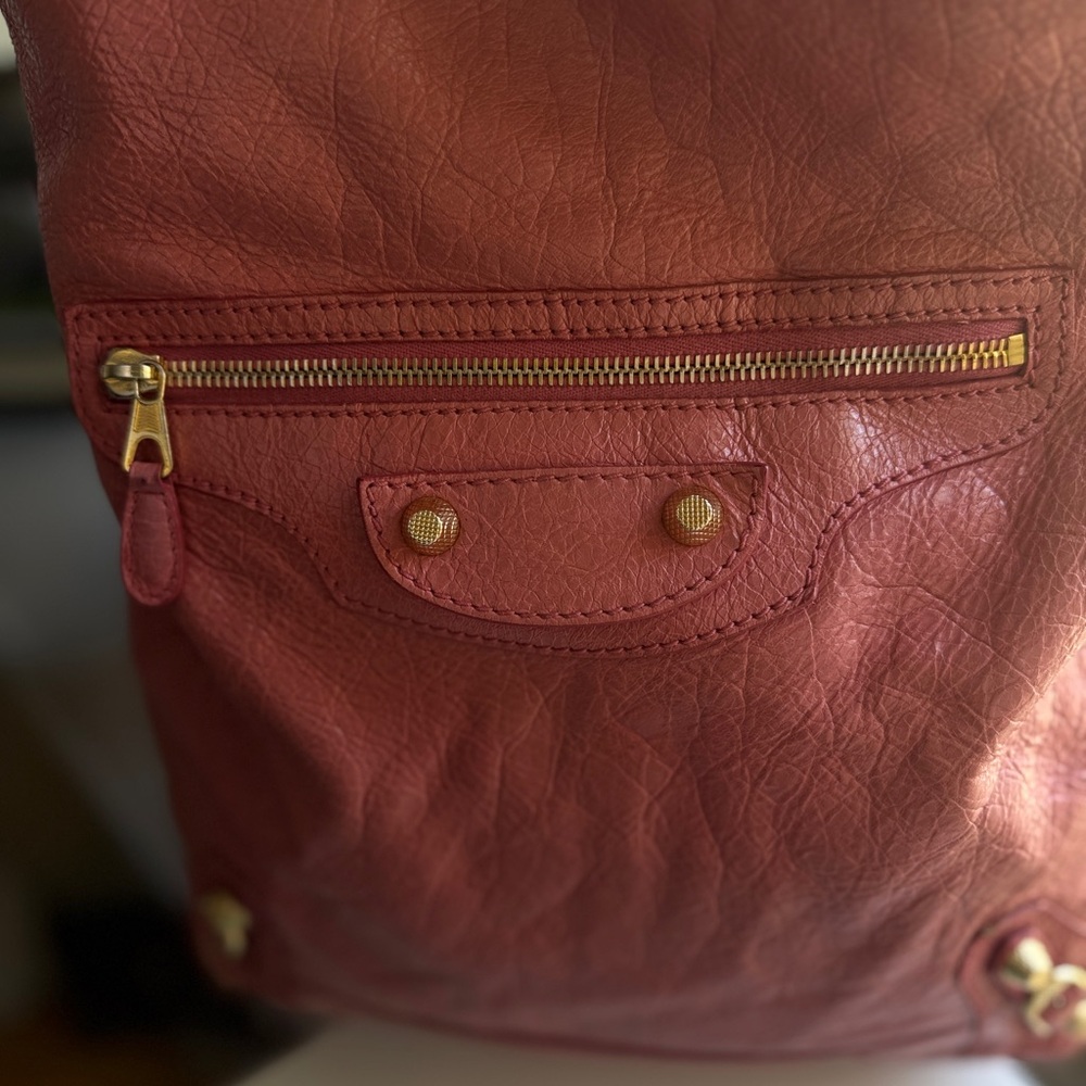 Balenciaga City Pink Leather Motorcycle bag - Picture 4 of 15